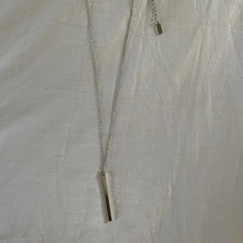 Nico New York Silver Bar Necklace